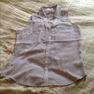 EXPRESS POLKA DOT SLEEVELESS BLOUSE